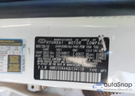 2016 Hyundai Tucson Se from USA, damaged, VIN KM8J33A44GU134118